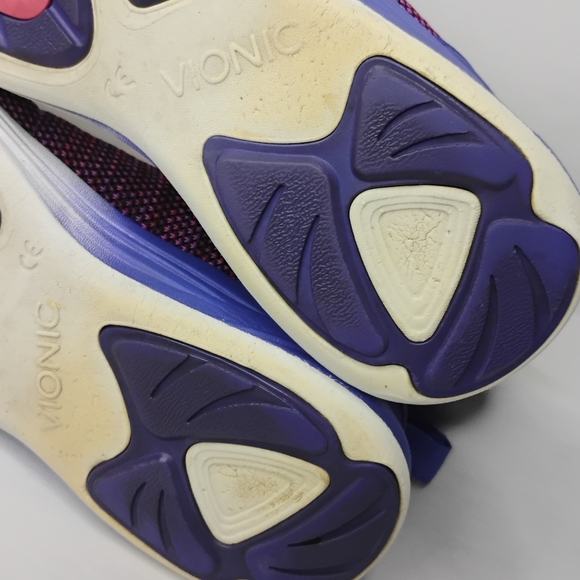 Women's Size 6.5 Vionic ADLEY Purple Pink Sneakers Gym Trainers Support Lace Up - Picture 14 of 16